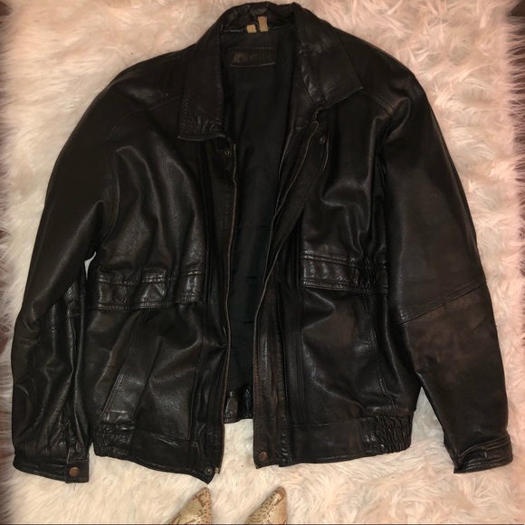 Genuine Black Leather Jacket - Picture 3 of 5